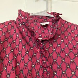 Vintage Jantzen Long Sleeve Button up Shirt Ladies Size 18